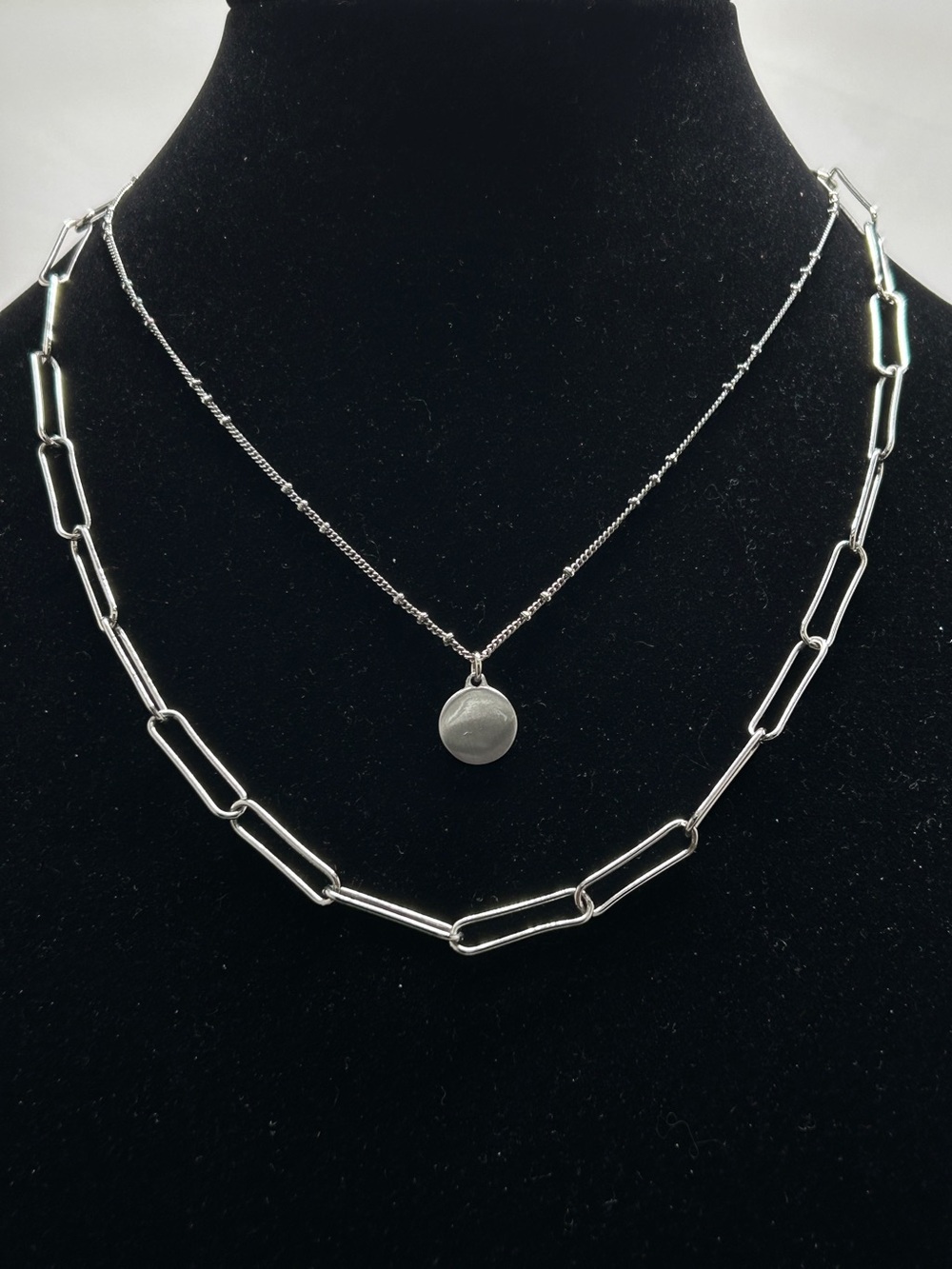 Banana Republic, Double Strand Layered Paper Clip Necklace
